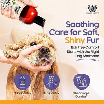 Dog Shampoo and Conditioner Happy Jasmine 16 Fl Oz - Dog Shampoo Itchy Skin Relief, Aromatherapy Natural Dog Shampoo for Smelly Dogs with Aloe Vera & Oatmeal Shampoo for Dogs by Gerrard Larriett