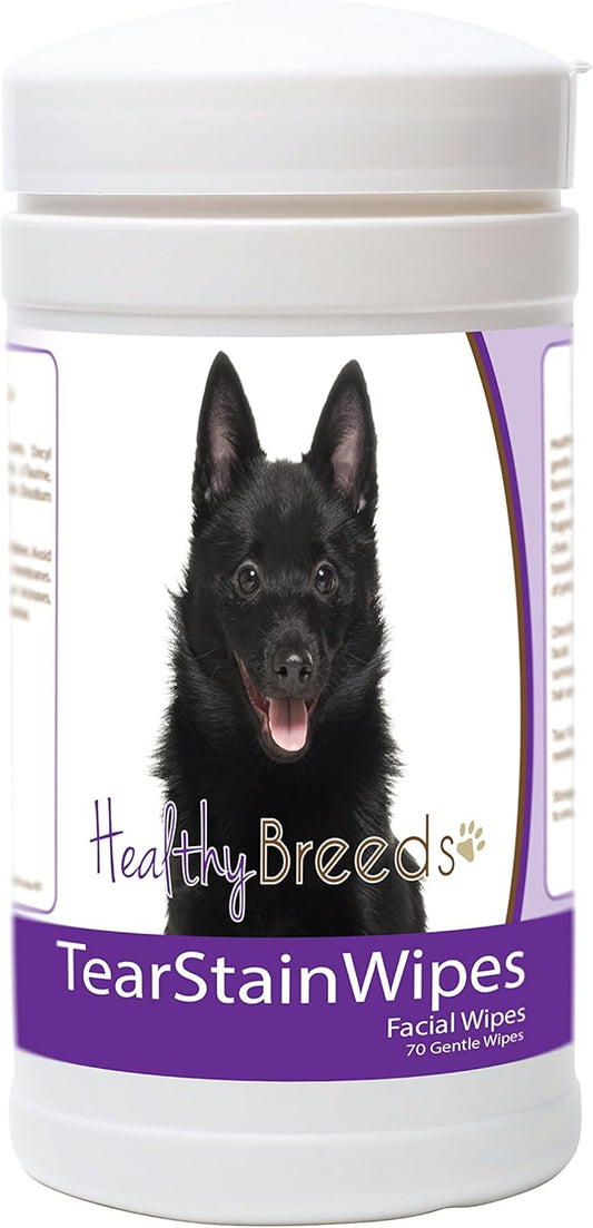 Healthy Breeds Schipperke Tear Stain Wipes 70 Count
