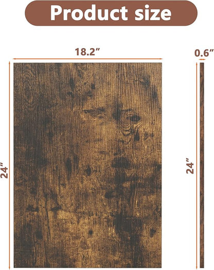 Piskyet Dog Crate Topper Wood Countertop for 48 42 36 30 24 inch Dog Cage, Dog Crate Cover,Dog Kennel Topper(Crate Not Include) (Rustic Brown, for 24 Inch Crate)