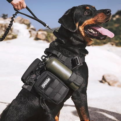 EXCELLENT ELITE SPANKER Dog Harness Tactical Military Dog Harness Adjustable No-Pull Dog Harness Training Hunting Dog Tactical Vest with Handle(RGN-M)