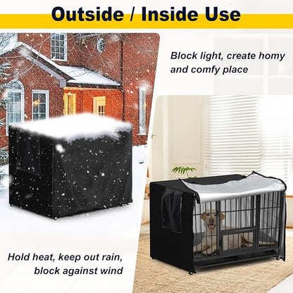DEROFIT Dog Crate Cover for 25 Inches Wire Cage, 25L x 19W x 20H inch Heavy Duty Lattice Pet Kennel Covers for Small Metal Crate, Heavy Duty Oxford Fabric, Machine Wash