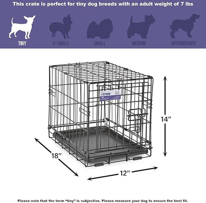Midwest Homes for Pets Newly Enhanced Single & Double Door iCrate Dog Crate, Includes Leak-Proof Pan, Floor Protecting Feet, Divider Panel & New Patented Features