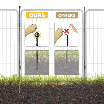 TMEE Dog Playpens 8/16 Panels Dog Pen Outdoor Indoor Dog Fence Exercise Pen 40 inch Height Pet Play Yard Gate with Doors for Large/Medium/Small Dogs, Pet Playpen for RV, Camping, Yard, 8 Pcs