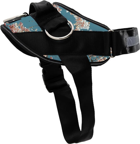 ShawnCo Essential Dog Harness, No-Pull Pet Vest with 3 Leash Clips, No Choke, Reflective, Adjustable and Padded, for Easy Walking and Training for Small, Medium and Large Dogs (Freckle's Garden, XL)