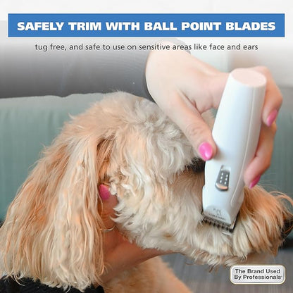 Wahl Yelp-Free Battery-Operated Dog Trimmer for Grooming – Ideal for Detail Trimming Face, Paws, & Ears for Dog Hair Removal - Model 3026955