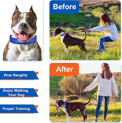 Supet Dog Prong Collar, Dog Choke Collar Adjustable Dog Pinch Collar with Quick Release Buckle/Nylon Cover for Small Medium Large Dogs