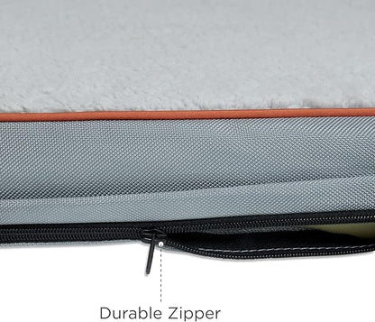 Bedsure Medium Dog Beds for Medium Dogs - Orthopedic Dog Beds with Removable Washable Cover, Egg Crate Foam Pet Bed Mat, Suitable for Dogs Up to 35lbs, Light Grey