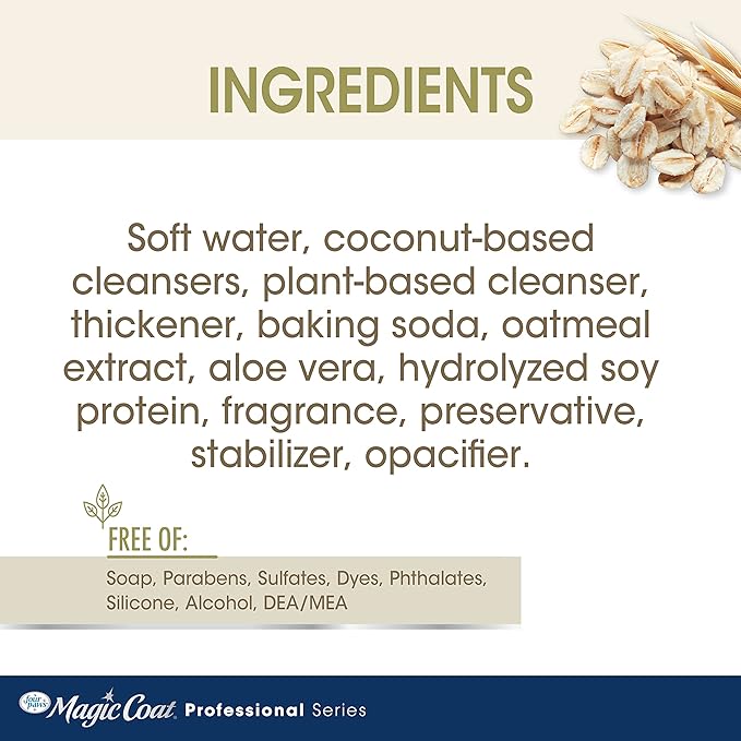Four Paws Magic Coat Professional Series Nourishing Oatmeal De-Shedding Dog Shampoo, 16 oz.