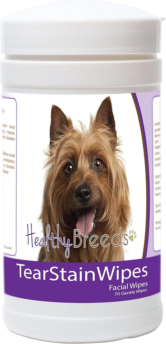 Healthy Breeds Australian Terrier Tear Stain Wipes 70 Count