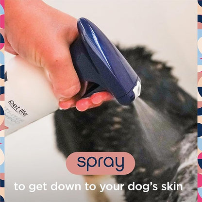 Pet Life Unlimited Dog Shampoo Itchy Skin Relief Foaming Spray, Itch Relief for Dogs - Plant-Based Honey Oat Blossom Scented Dog Itching Skin Relief Spray Shampoo - Made in USA - 16 Ounce (Pack of 1)