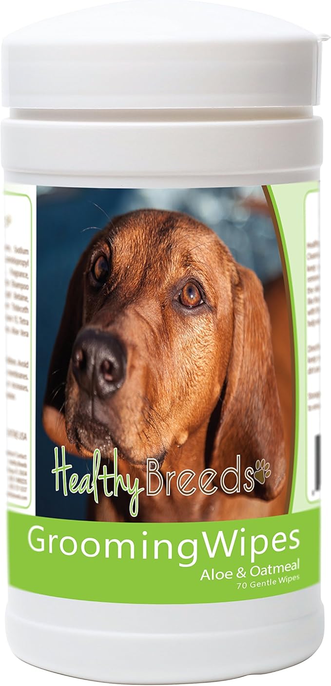 Healthy Breeds Redbone Coonhound Grooming Wipes 70 Count