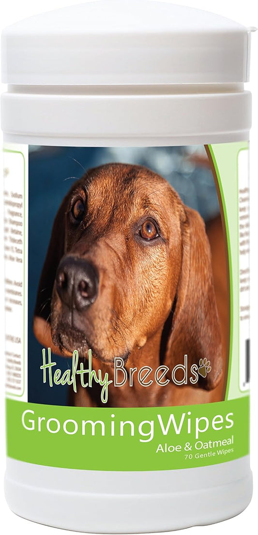 Healthy Breeds Redbone Coonhound Grooming Wipes 70 Count