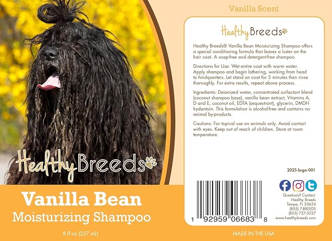 Healthy Breeds Bergamasco Vanilla Bean Moisturizing Shampoo 8 oz