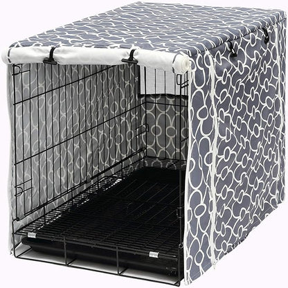 Pethiy Dog Crate Cover Durable Polyester Pet Kennel Cover Universal Fit for Wire Dog Crate - Fits Most 42 inch Dog Crates - Cover only