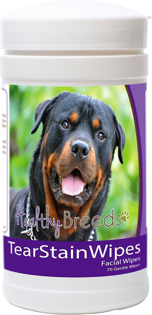 Healthy Breeds Rottweiler Tear Stain Wipes 70 Count
