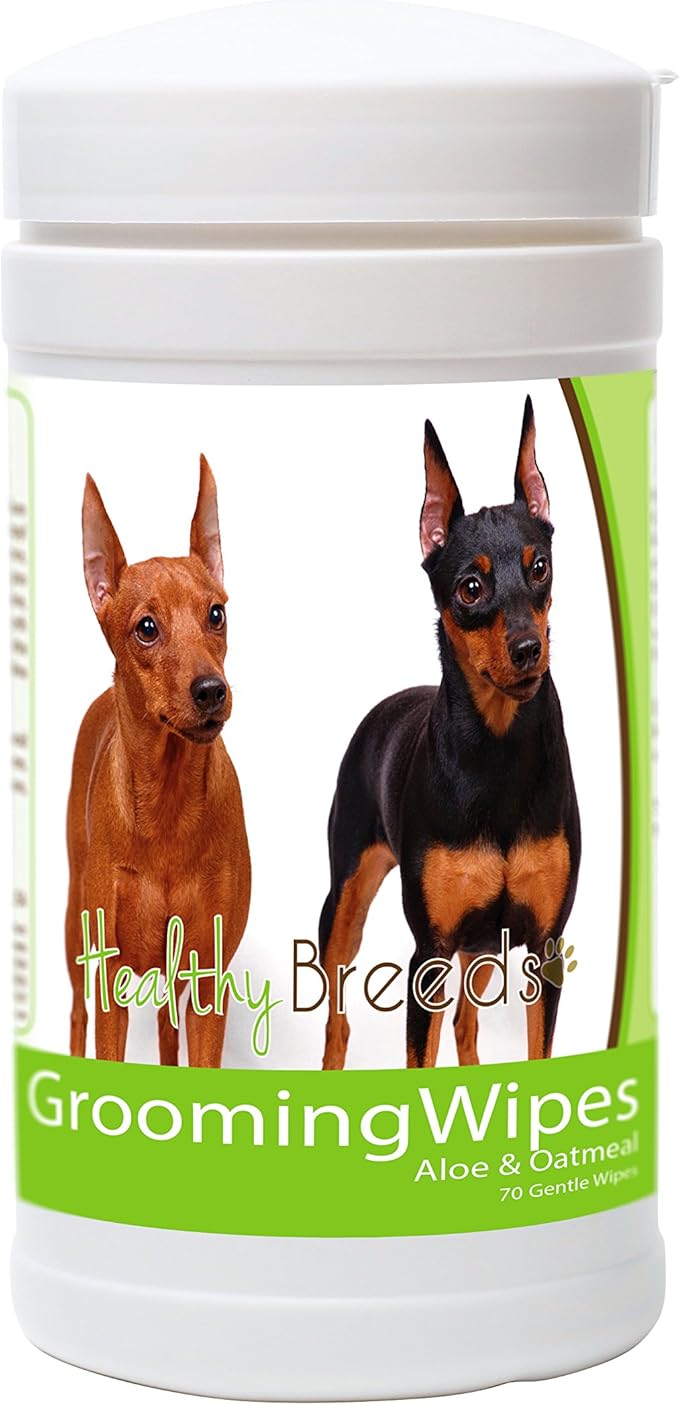 Healthy Breeds Miniature Pinscher Grooming Wipes 70 Count