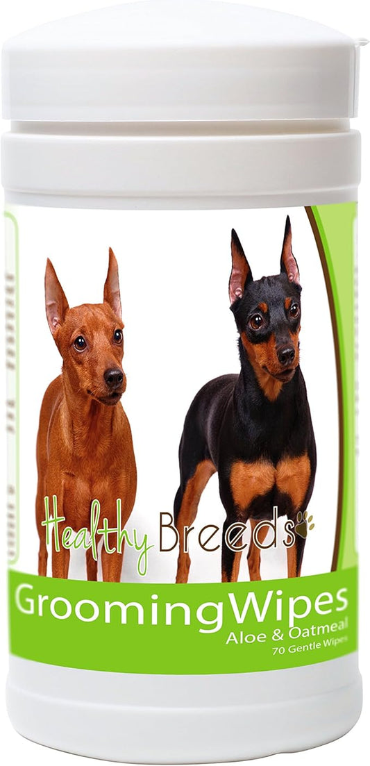 Healthy Breeds Miniature Pinscher Grooming Wipes 70 Count