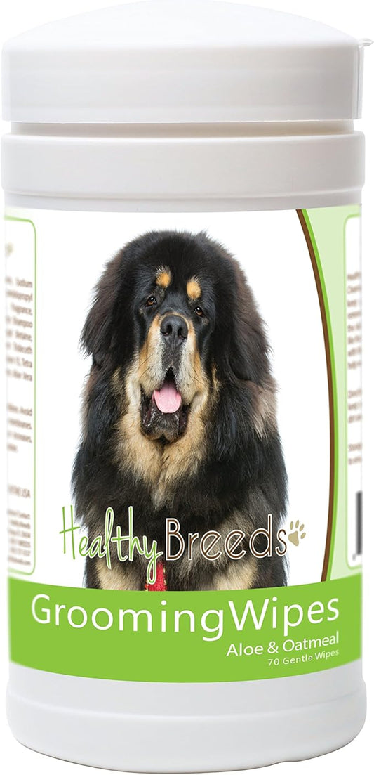 Healthy Breeds Tibetan Mastiff Grooming Wipes 70 Count