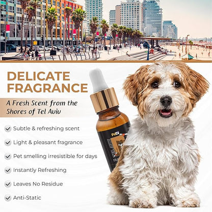 Petex Premium Pet Fragrance Oil | Ultra Premium Natural Pet Care with Dead Sea Minerals | Dog Perfume Fragrance Oil Long Lasting Scent | Natural Pet Cologne - Suitable for Dogs and Cats (Tel Aviv)