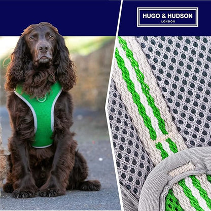 HUGO & HUDSON Dog Harness No-Pull Pet Harness Adjustable Quick Dry Mesh Padded Vest, Green, XS