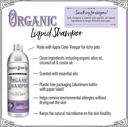 Gentle All Natural Dog Shampoo | Liquid Shampoo for Dogs | Lavender