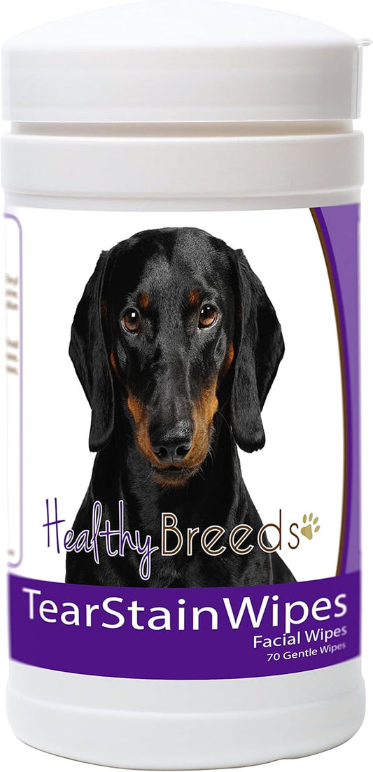 Healthy Breeds Dachshund Tear Stain Wipes 70 Count