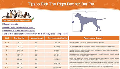 POCBLUE Deluxe Washable XL Dog Bed Dog Crate Mat 42 inch Comfy Fluffy Kennel Pad Anti-Slip for Dogs Up to 90 lbs, 42" x 28", Brown