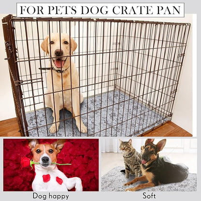 Dog Crate Pan Cover Dog Bed Cover Washable Dog Crate Liner for Pets Dog Crate Tray, Pan Cover Only, Fit for 36 x 24 Inch (Hemp Flower)