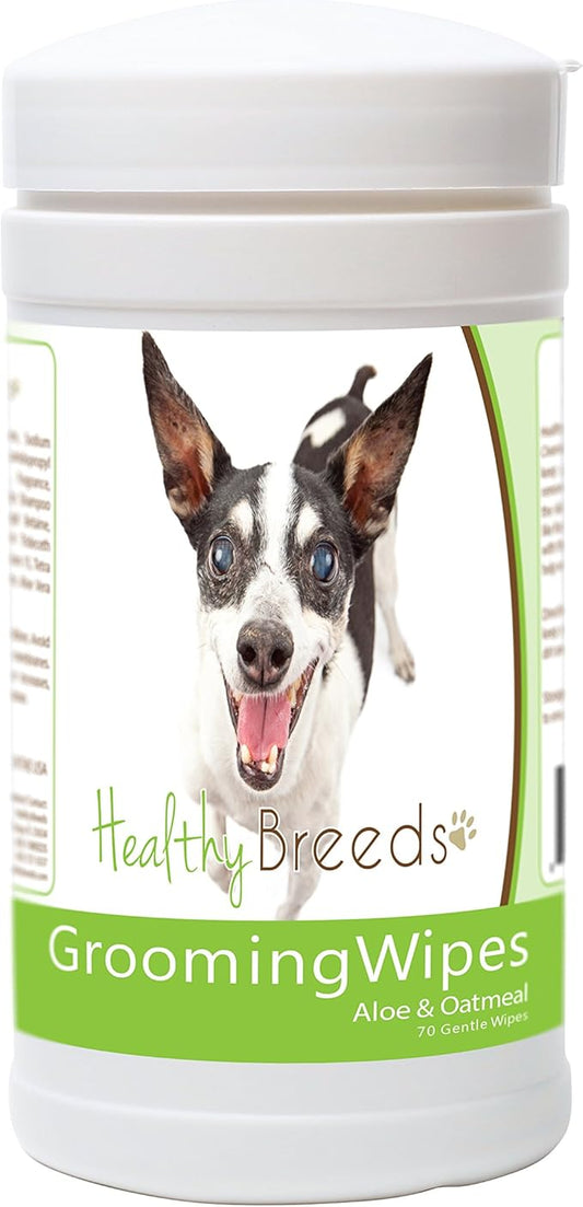 Healthy Breeds Rat Terrier Grooming Wipes 70 Count