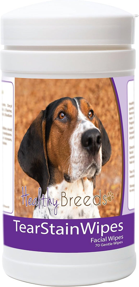Healthy Breeds Treeing Walker Coonhound Tear Stain Wipes 70 Count