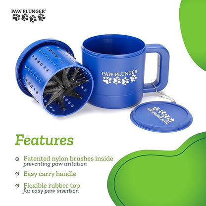 – Dog Paw Cleaner - Puppy Essentials - Portable Dirty Paw Washer - Ideal for Medium Dogs - Blue