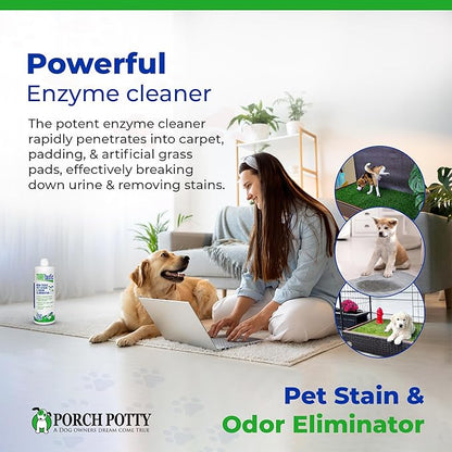 Porch Potty Odor Eliminator for Dogs - Odor Eliminator for Strong Odor - Dog Urine Odor Eliminator for Home - deodorizing Carpet Cleaner Spray for Dog Pee - Puppy Essentials Litter Deodorizer Spray
