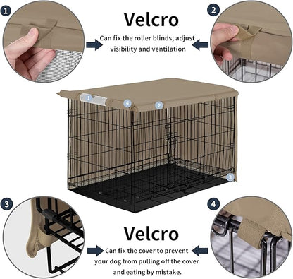 Easy-Going Dog Crate Cover 36 Inch Dog Kennel Cover for Dog, Cage Covers for Dog Crates Fit (36" L x 23" W x 25" H) Camel