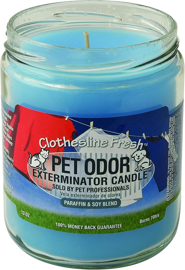 Pet Odor Exterminator Candle Clothesline Fresh Jar (13 oz)