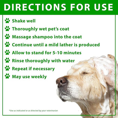 Vetoquinol BPO-3 Shampoo for Dogs, Cats & Horses (3% Benzoyl Peroxide) – 16oz – Deep Cleaning, Medicated Shampoo Opens & Flushes Hair Follicles – Degreases Oily Coats – Soothes Red, Flaky, Itchy Skin