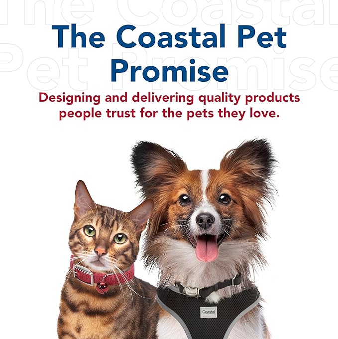 Coastal Pet Safari Dog Self-Cleaning Slicker Brush - Dog Deshedding Brush - Prevents Mats and Tangled Hair - For Dogs with Short or Long Hair - Small - 7" x 3.6"