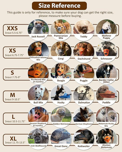 Crazy Felix Nylon Dog Muzzle for Small Medium Large Dogs, Air Mesh Breathable and Drinkable Pet Muzzle for Anti-Biting Anti-Barking Licking (XXS, Beige)