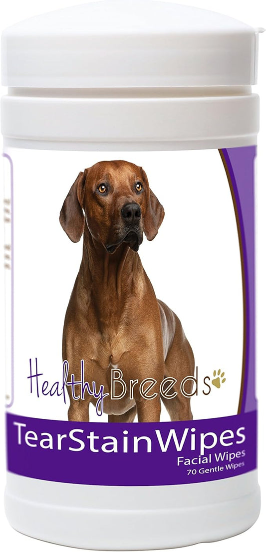 Healthy Breeds Rhodesian Ridgeback Tear Stain Wipes 70 Count