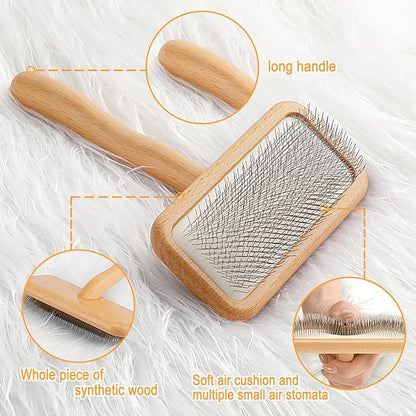 Sheepskin Wool Brush and Pet Hair Removal Carding Fur Restore Carpets Softness and Texture Let Rugs to New Looking