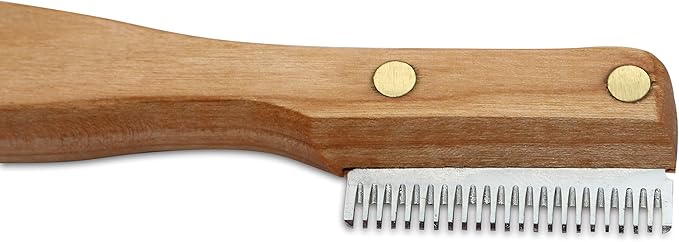 Mars Professional Dog Stripping Knife Grooming Tool with Ergonomic Handle, Specialty Double Usage, Made in Germany, Medium