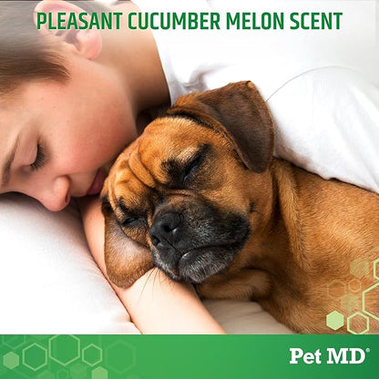 Pet MD Body Spray for Dogs & Cats - Deodorizing Dog Perfume Reduces Static & Eliminates Odor - Long-Lasting Pet Cologne Spray for Dogs - Cucumber Melon Scent - 8 oz