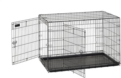 Precision Pet Products Two Door Great Crate Wire Dog Crate, 48 Inch, For Pets 90-125 lbs, With 5-Point Locking System