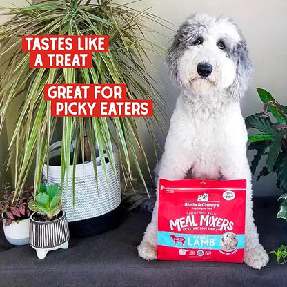 Stella & Chewy's Freeze Dried Raw Dandy Lamb Meal Mixer – Dog Food Topper for Small & Large Breeds – Grain Free, Protein Rich Recipe – 35 oz Bag