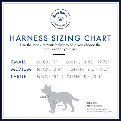 Now House for Pets by Jonathan Adler Leo Reversible Harness, Medium | Stylish, Fashionable, and Functional Way to Keep Your Dog Looking Great | Cute and Adorable Dog Accessories for Pets