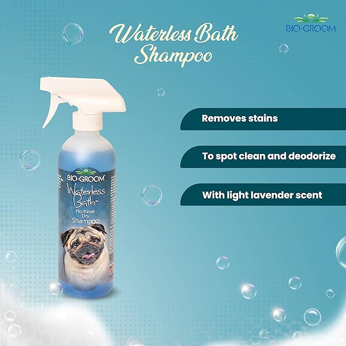 Bio-Groom Waterless Dog Shampoo -Tearless, No-Rinse, Dog Bathing Supplies, Puppy Wash, Grooming Supplies, Cruelty-Free, Made in USA, Dry Shampoo Spray - 16 fl oz 1-Pack