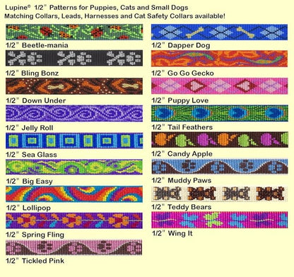LupinePet Originals 1/2" Tail Feathers 12-20" Adjustable Roman Dog Harness for Small Dogs