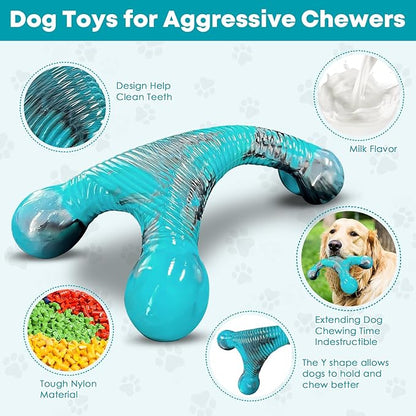 Dog Chew Toy for Aggressive Chewers: Dog Toys for Large Dogs - Indestructible Dog Toys - Tough Dog Toys for Large - Medium-Super Chewer Dogs