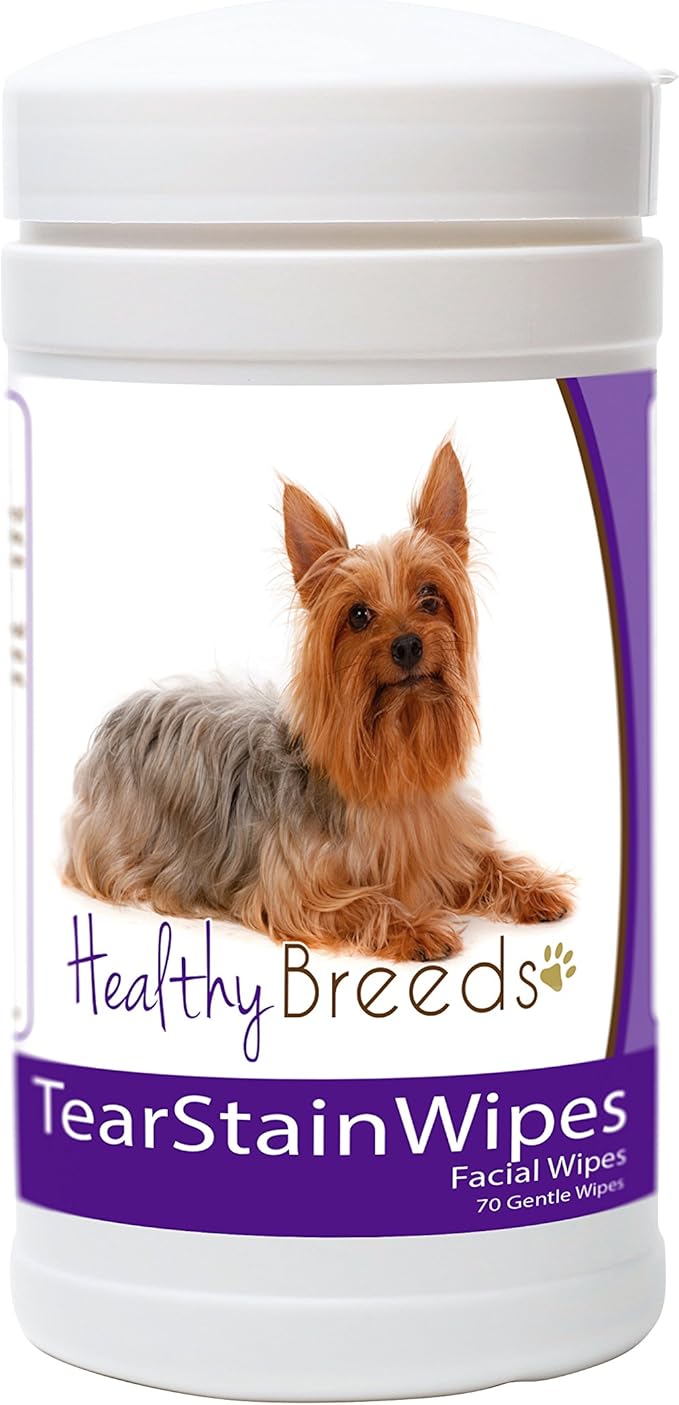 Healthy Breeds Silky Terrier Tear Stain Wipes 70 Count