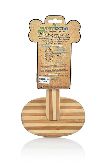 Pet Spa Slicker Brush - All-Natural Bamboo Pet Grooming Brush - Entirely Made from Sustainable Bamboo for Dogs & Cats