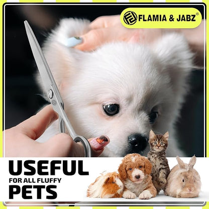 Professional Dog Grooming Scissors/Shears, Straight, for Dogs, Cats & Pets (Right Handed, Stainless Steel 7.5 Inch)
